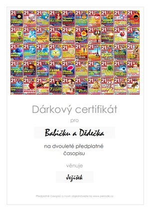 Náhled dárkového certifikátu