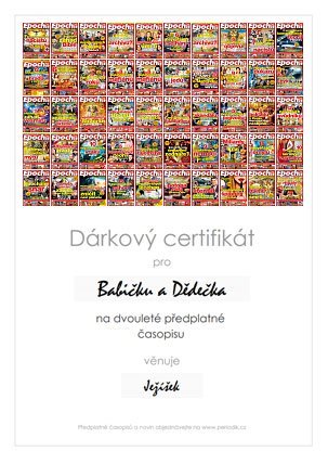 Náhled dárkového certifikátu