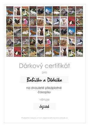 Náhled dárkového certifikátu