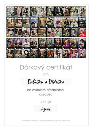 Náhled dárkového certifikátu