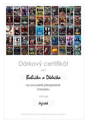 Náhled dárkového certifikátu