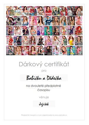 Náhled dárkového certifikátu