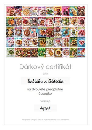 Náhled dárkového certifikátu