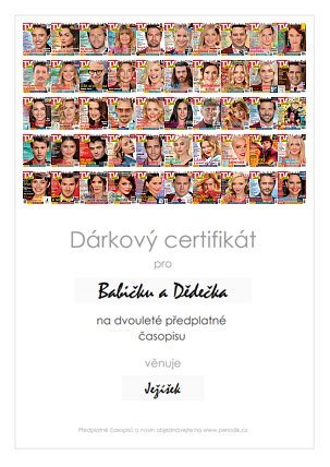 Náhled dárkového certifikátu