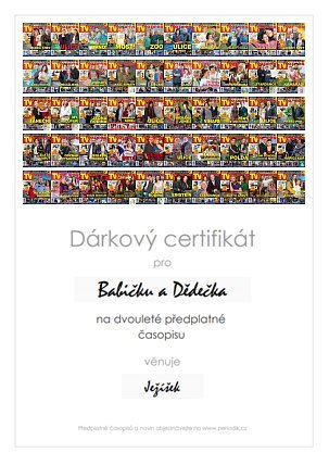 Náhled dárkového certifikátu