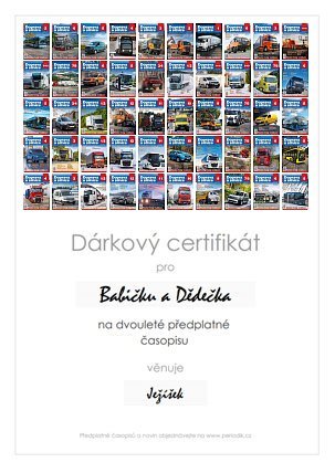 Náhled dárkového certifikátu