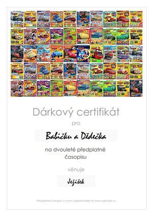 Náhled dárkového certifikátu