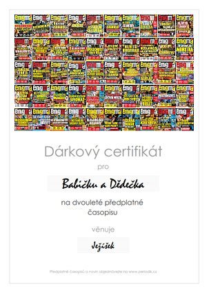 Náhled dárkového certifikátu