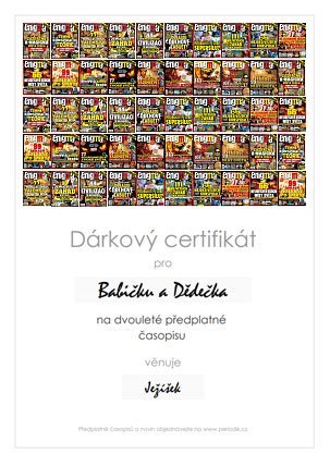 Náhled dárkového certifikátu