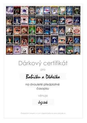 Náhled dárkového certifikátu