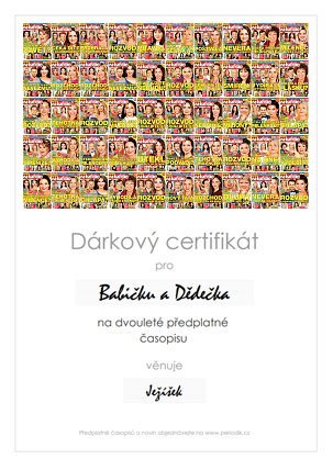 Náhled dárkového certifikátu