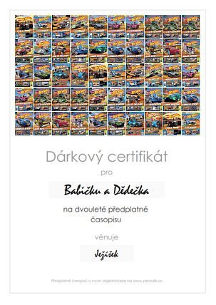 Náhled dárkového certifikátu