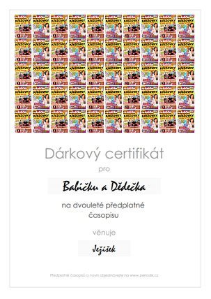 Náhled dárkového certifikátu