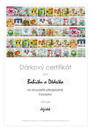 Náhled dárkového certifikátu