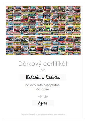 Náhled dárkového certifikátu