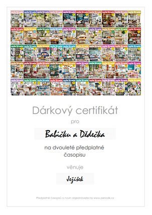 Náhled dárkového certifikátu