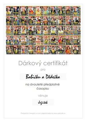 Náhled dárkového certifikátu