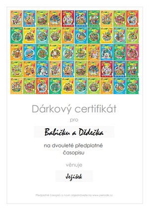 Náhled dárkového certifikátu