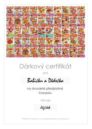 Náhled dárkového certifikátu