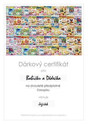 Náhled dárkového certifikátu