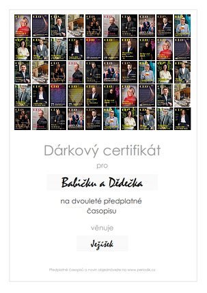 Náhled dárkového certifikátu