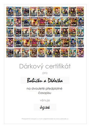 Náhled dárkového certifikátu