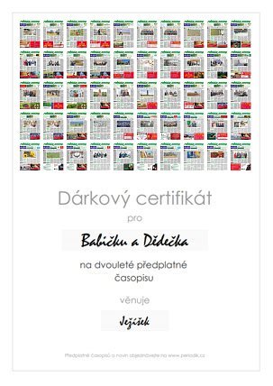 Náhled dárkového certifikátu