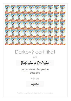 Náhled dárkového certifikátu