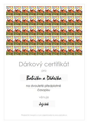 Náhled dárkového certifikátu