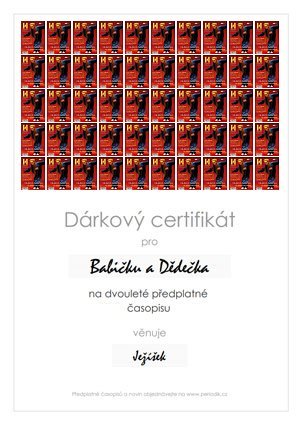 Náhled dárkového certifikátu