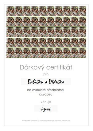 Náhled dárkového certifikátu