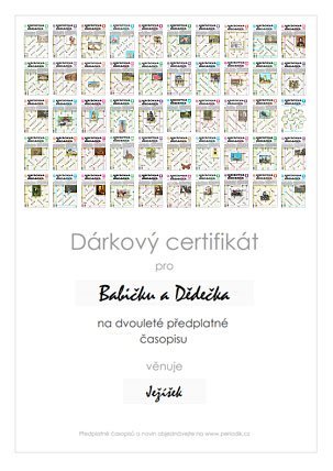 Náhled dárkového certifikátu