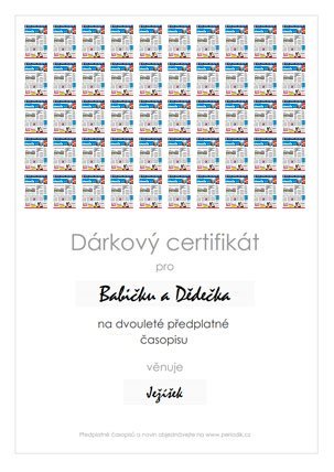 Náhled dárkového certifikátu