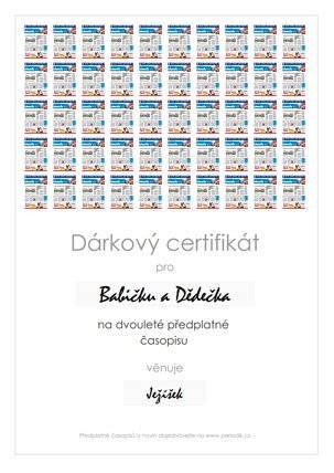 Náhled dárkového certifikátu