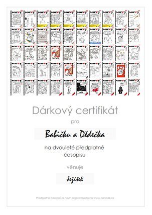 Náhled dárkového certifikátu