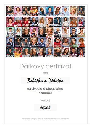 Náhled dárkového certifikátu