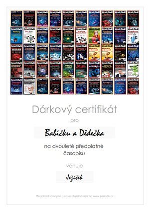 Náhled dárkového certifikátu