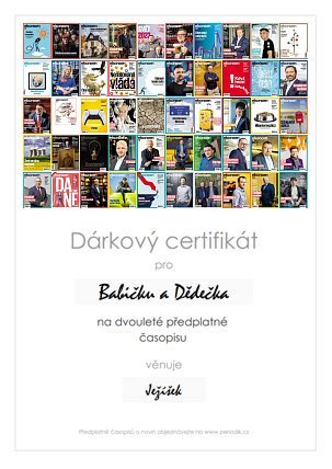 Náhled dárkového certifikátu