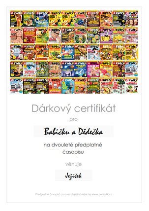 Náhled dárkového certifikátu