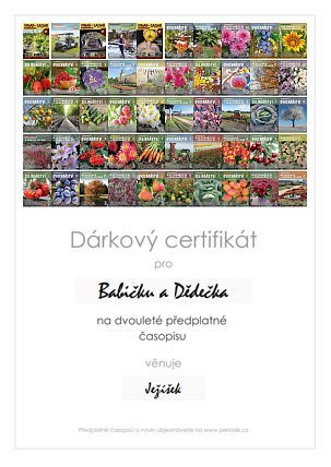 Náhled dárkového certifikátu