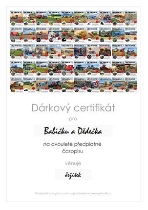 Náhled dárkového certifikátu