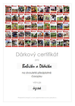 Náhled dárkového certifikátu