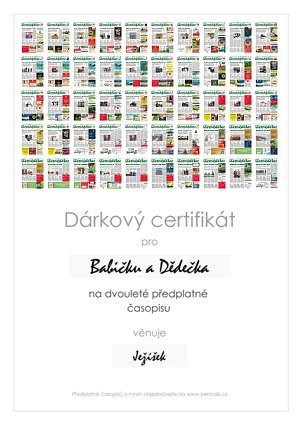 Náhled dárkového certifikátu