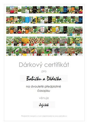 Náhled dárkového certifikátu