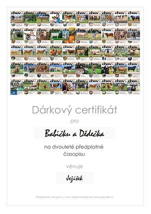 Náhled dárkového certifikátu