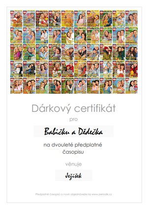 Náhled dárkového certifikátu