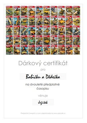 Náhled dárkového certifikátu