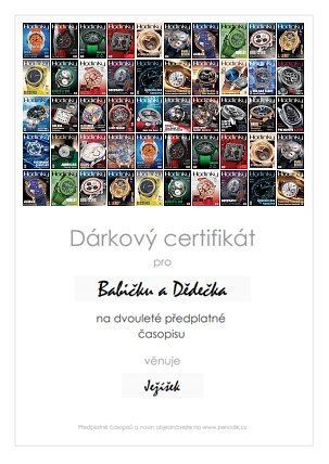 Náhled dárkového certifikátu