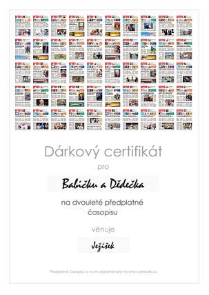 Náhled dárkového certifikátu