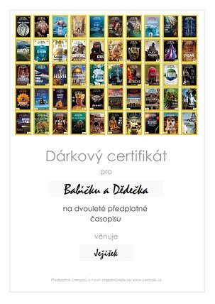 Náhled dárkového certifikátu